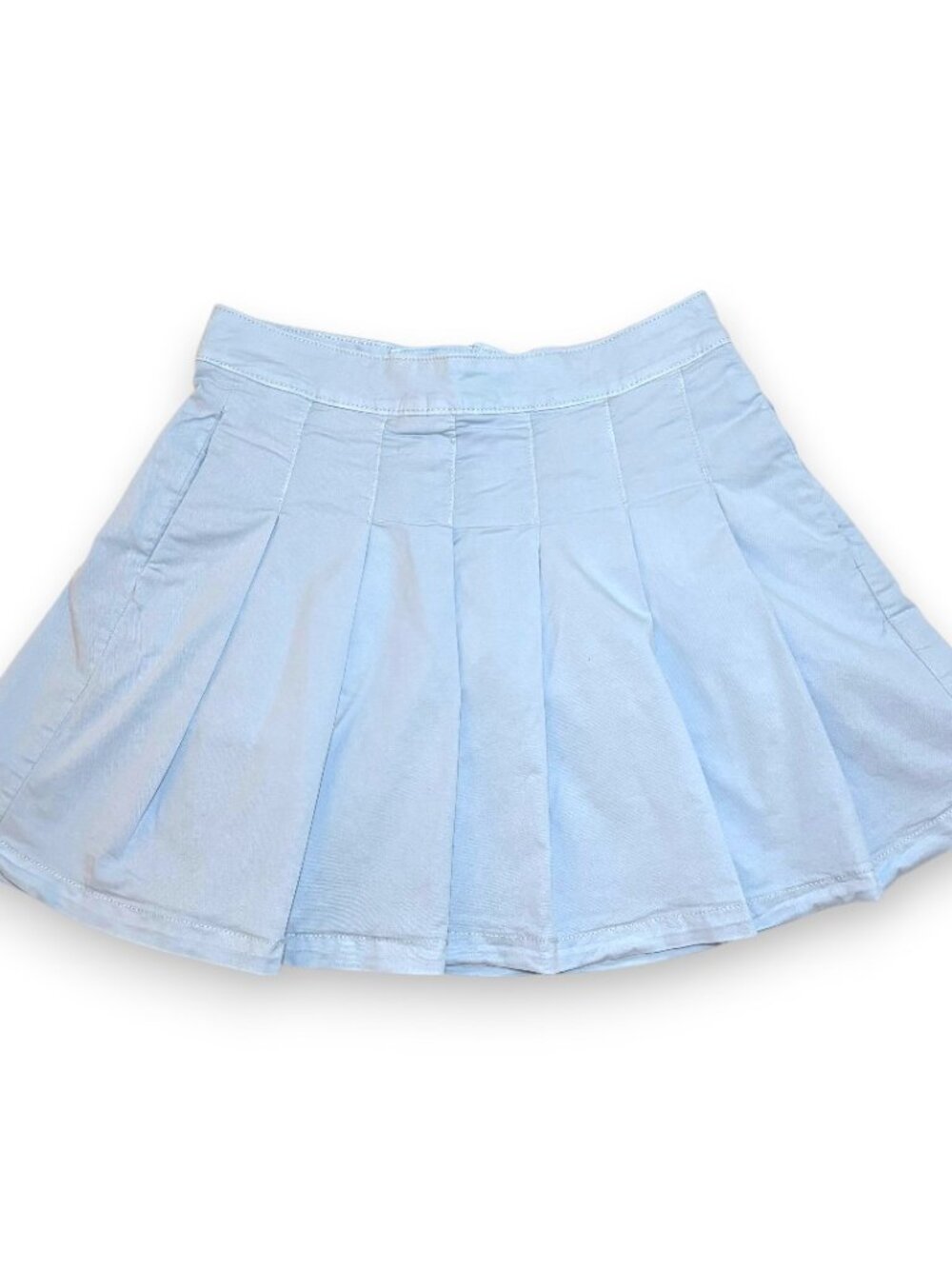 American Eagle Light Blue High Waisted Pleated Mini Tennis Skirt Pockets Small 4